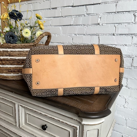 Coach small cc Canvas & Leather Duffle Bag (Large) - Picture 8 of 11